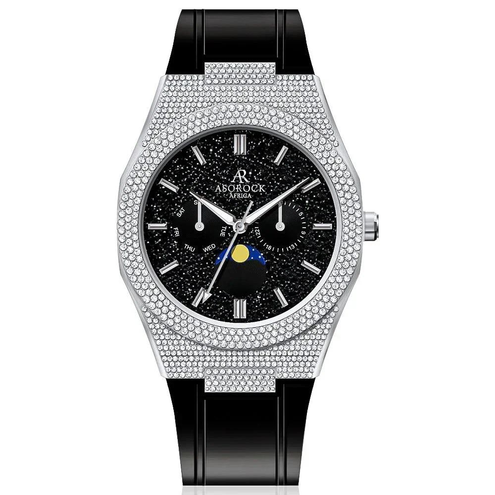 Iced transporter - small diamond bezel - rubber strap - Image 5
