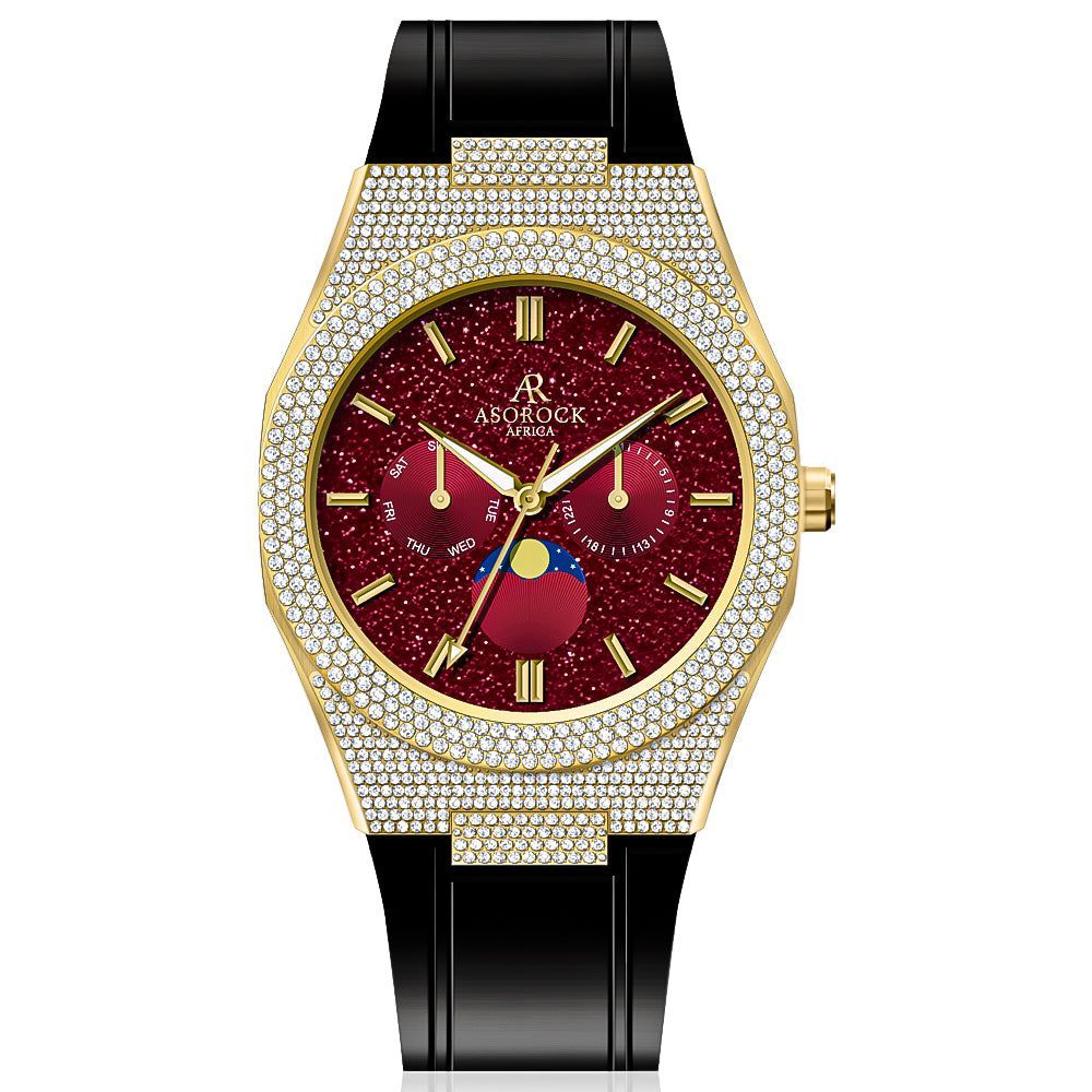 Iced transporter - small diamond bezel - rubber strap - Image 9