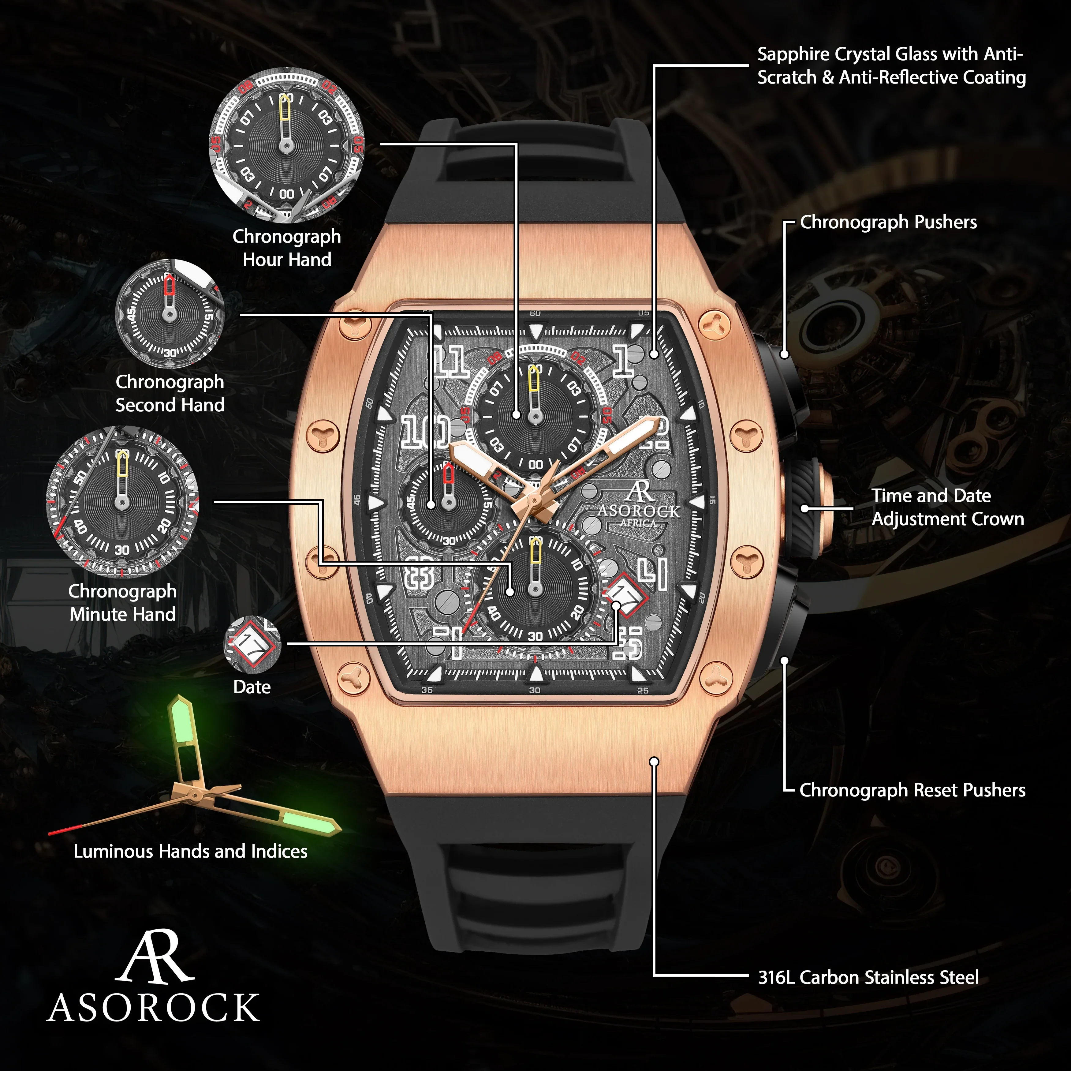 Rosegold/Black Motorsport GT (PRE-ORDER SHIPS OUT APRIL 20TH) - Image 5