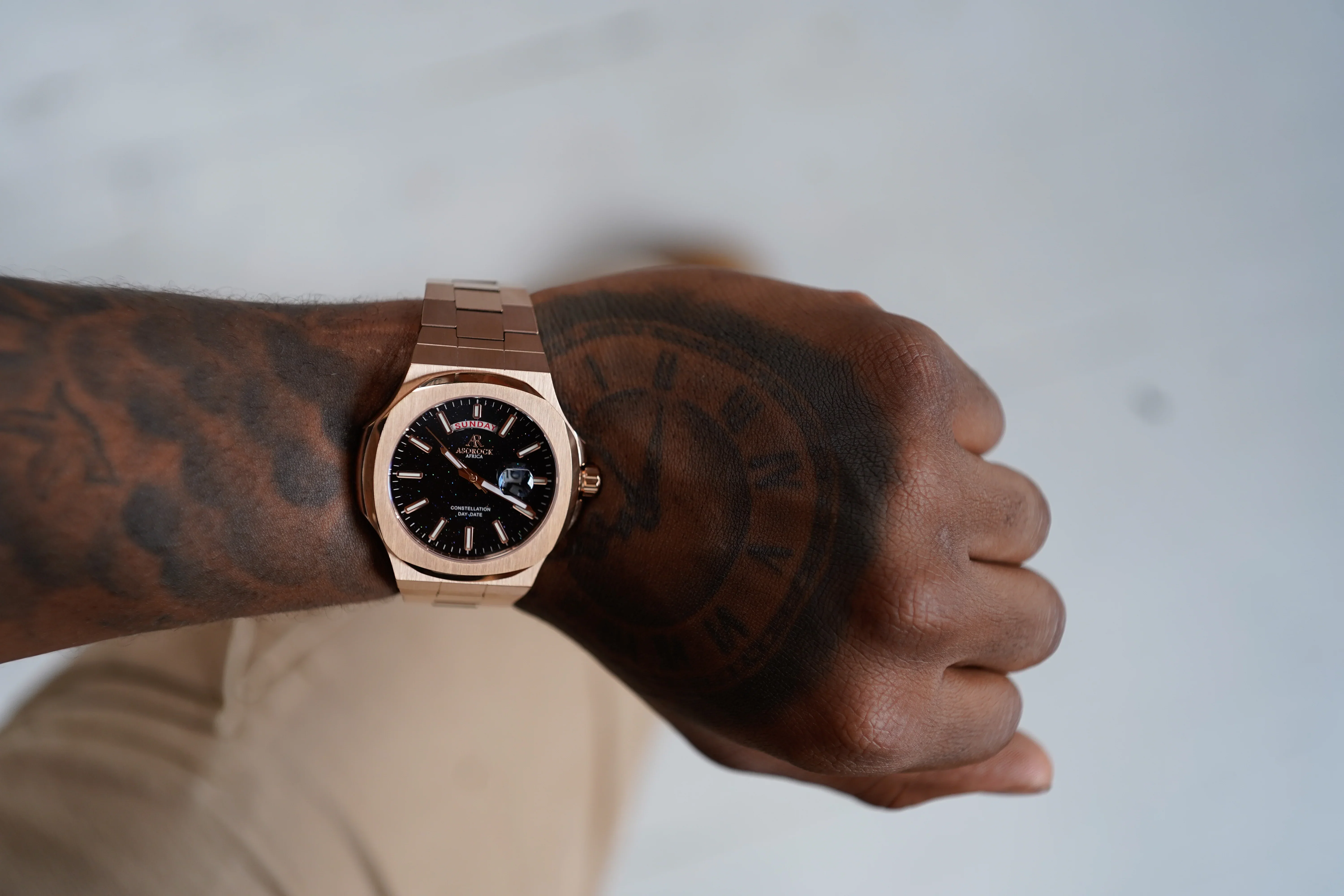 Rosegold/Black plain Constellation Day Date - Image 5